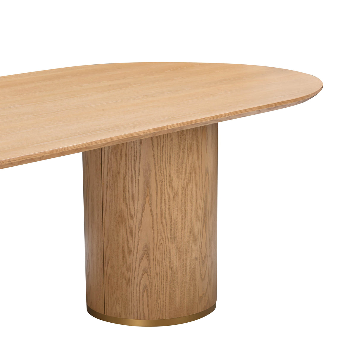 Brandy Natural Ash Wood 95" Oval Dining Table by TOV Furniture at Eve Furniture