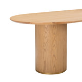 Brandy Natural Ash Wood 95" Oval Dining Table by TOV Furniture at Eve Furniture