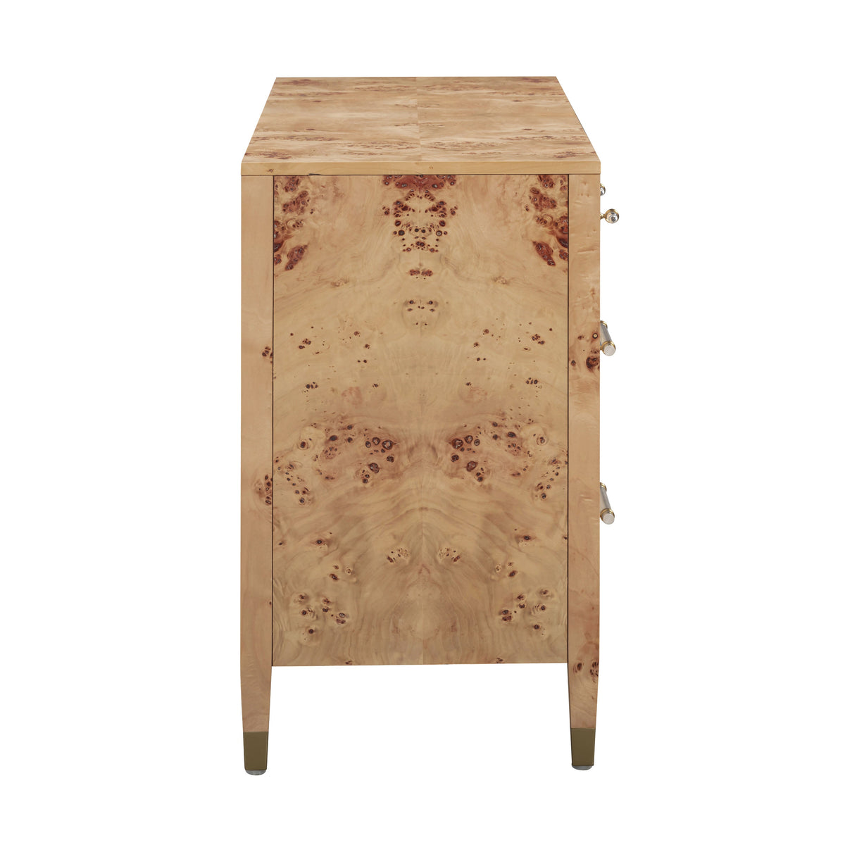 Brandyss 62" Burl 7-Drawer Dresser by TOV Furniture at Eve Furniture