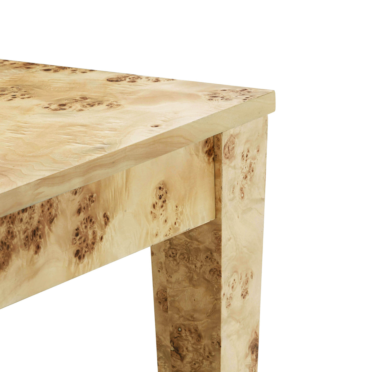 Brandyss 90" Natural Burl Rectangular Dining Table by TOV Furniture at Eve Furniture