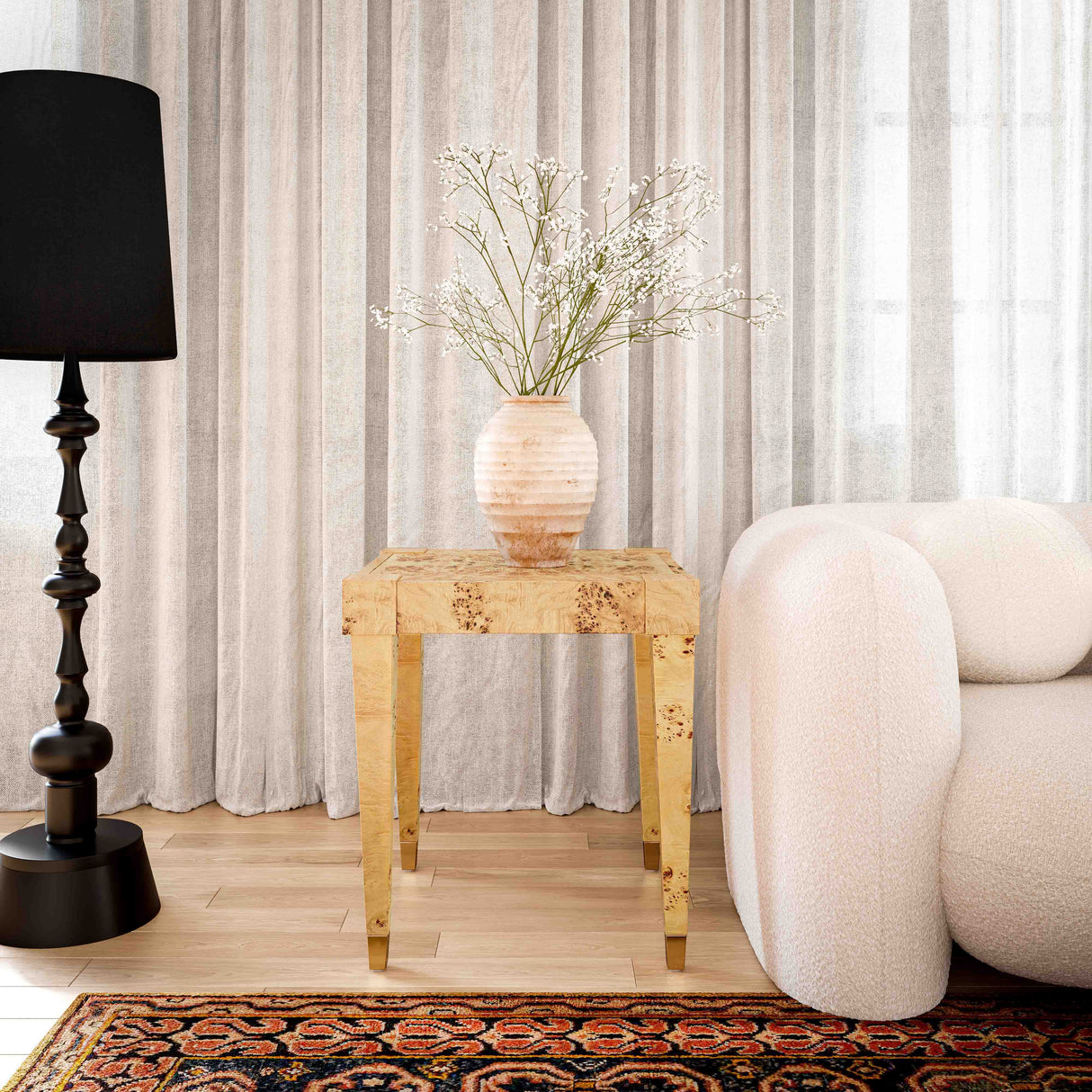 Brandyss Burl End Table by TOV Furniture at Eve Furniture