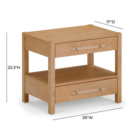 Brandyss Burl Nightstand by TOV Furniture at Eve Furniture