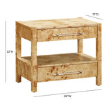 Brandyss Burl Nightstand by TOV Furniture at Eve Furniture