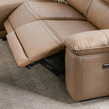 Branford 3 Piece Reclining Sectional with LAF Chaise - Camel by Classic Home at Eve Furniture
