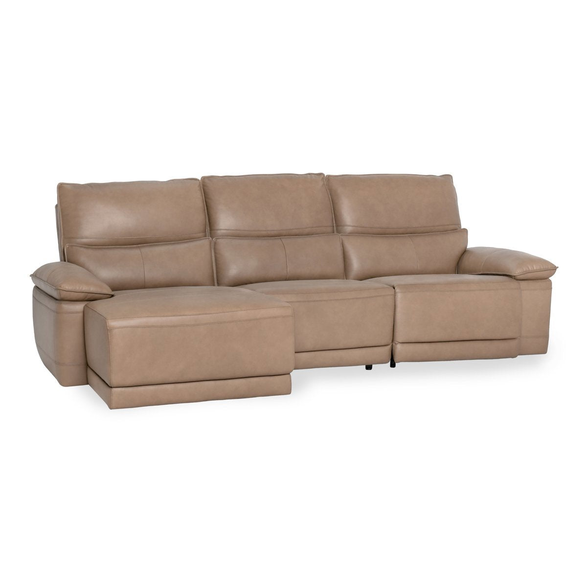 Branford 3 Piece Reclining Sectional with LAF Chaise - Camel by Classic Home at Eve Furniture