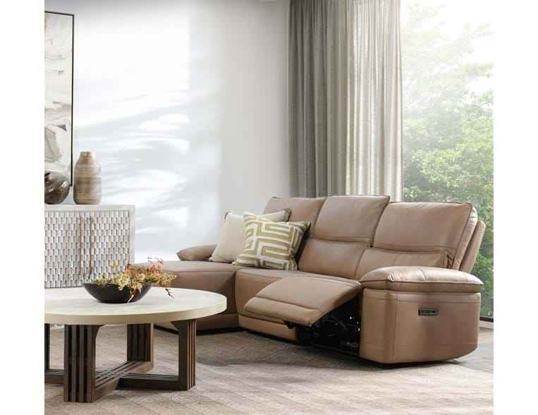 Branford Brown Power Recliner Sectional w/LAF Chaise by Classic Home at Eve Furniture