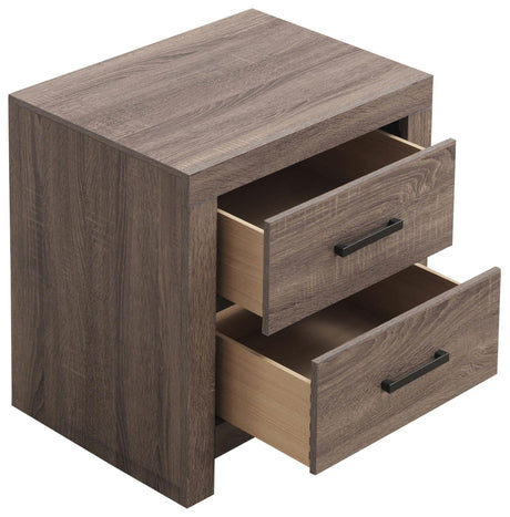 Brantford Barrel Oak 2-Drawer Nightstand by Coaster at Eve Furniture