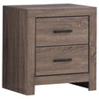 Brantford Barrel Oak 2-Drawer Nightstand by Coaster at Eve Furniture