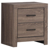 Brantford Barrel Oak 2-Drawer Nightstand by Coaster at Eve Furniture