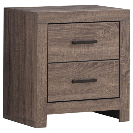 Brantford Barrel Oak 2-Drawer Nightstand by Coaster at Eve Furniture