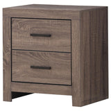 Brantford Barrel Oak 2-Drawer Nightstand by Coaster at Eve Furniture