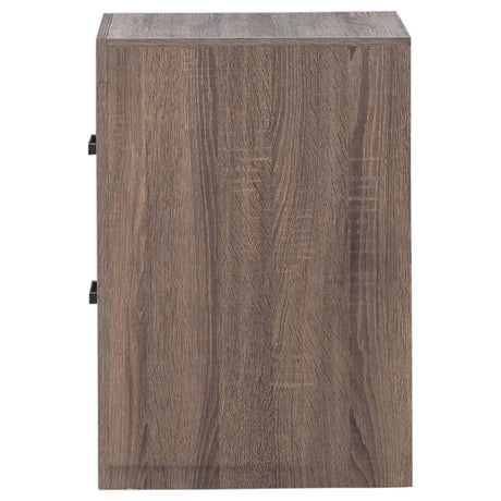 Brantford Barrel Oak 2-Drawer Nightstand by Coaster at Eve Furniture