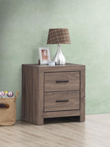 Brantford Barrel Oak 2-Drawer Nightstand by Coaster at Eve Furniture