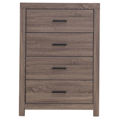 Brantford Barrel Oak 4-Drawer Chest by Coaster at Eve Furniture
