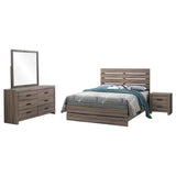 Brantford Barrel Oak 4-Piece Queen Panel Bedroom Set by Coaster at Eve Furniture