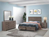 Brantford Barrel Oak 4-Piece Queen Storage Bedroom Set by Coaster at Eve Furniture