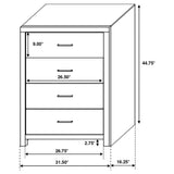 Brantford Barrel Oak 5-Piece Eastern King Panel Bedroom Set by Coaster at Eve Furniture