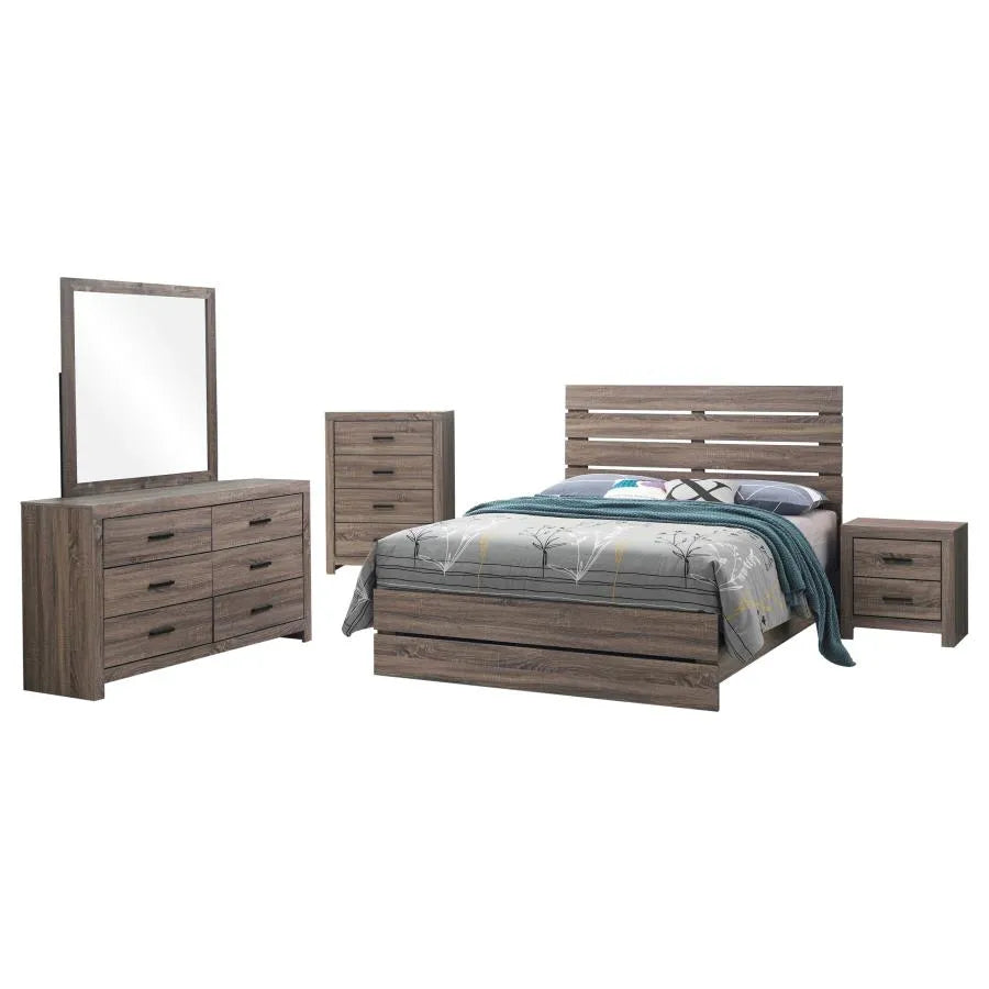Brantford Barrel Oak 5-Piece Queen Bedroom Set by Coaster at Eve Furniture