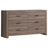 Brantford Barrel Oak 6-Drawer Dresser by Coaster at Eve Furniture