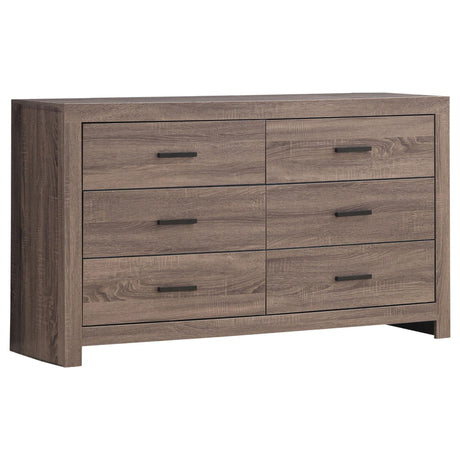 Brantford Barrel Oak 6-Drawer Dresser by Coaster at Eve Furniture
