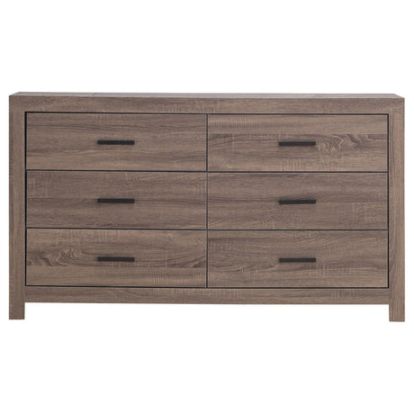 Brantford Barrel Oak 6-Drawer Dresser by Coaster at Eve Furniture