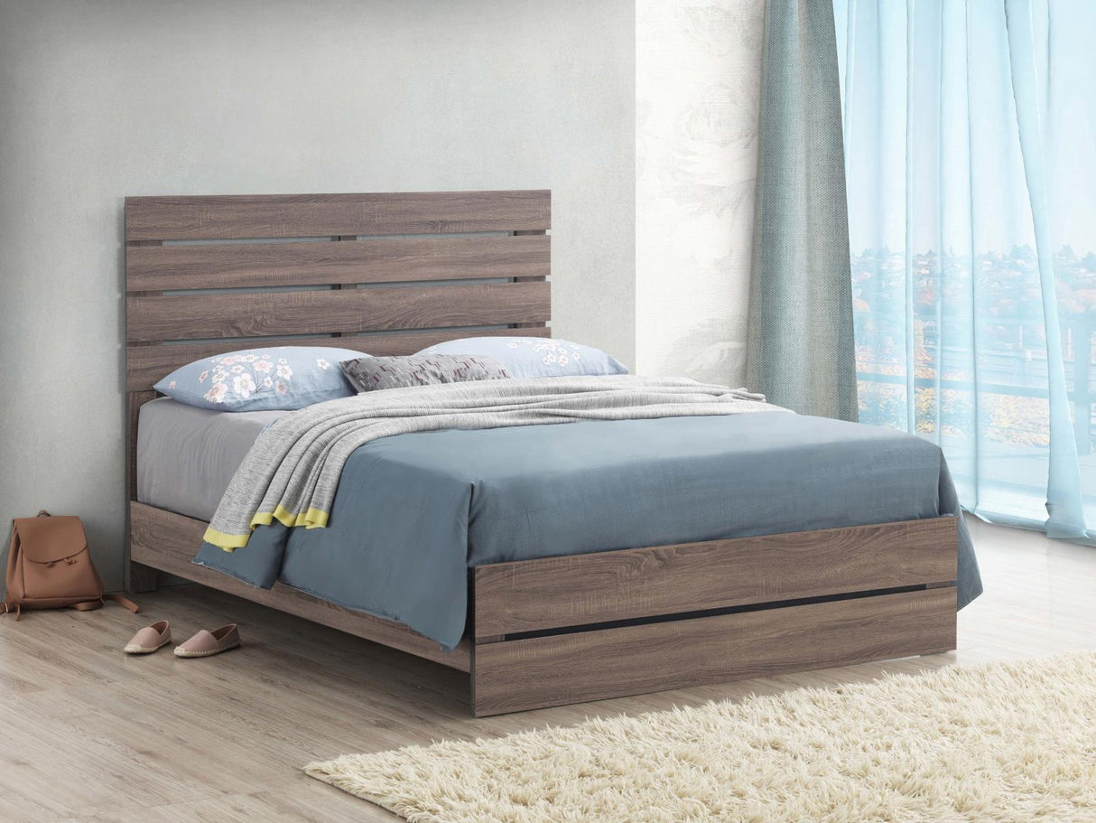 Brantford Barrel Oak Eastern King Panel Bed by Coaster at Eve Furniture