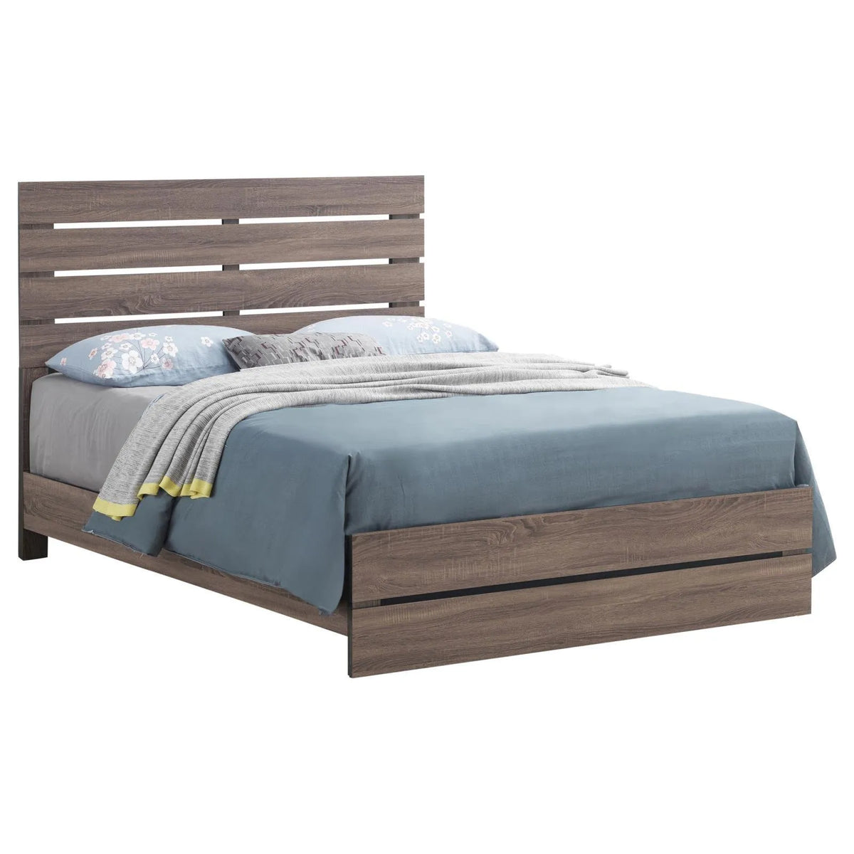 Brantford Barrel Oak Queen Panel Bed by Coaster at Eve Furniture
