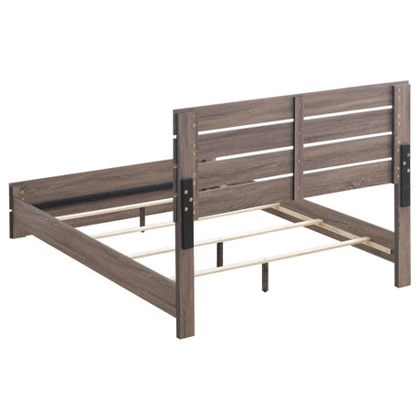 Brantford Barrel Oak Queen Panel Bed by Coaster at Eve Furniture