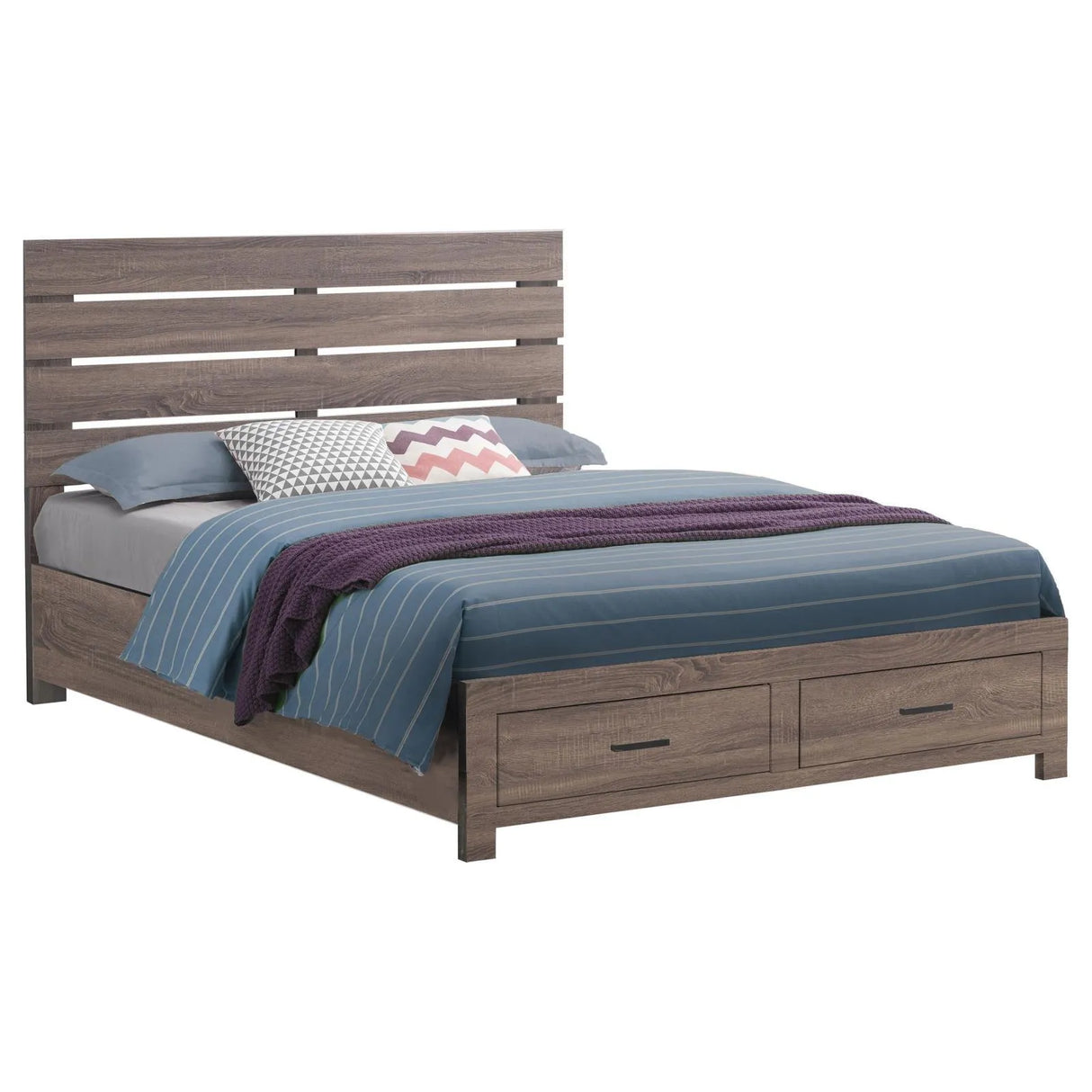 Brantford Barrel Oak Queen Storage Bed by Coaster at Eve Furniture