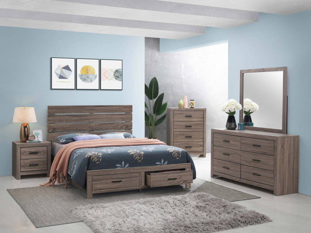 Brantford Barrel Oak Queen Storage Bed by Coaster at Eve Furniture