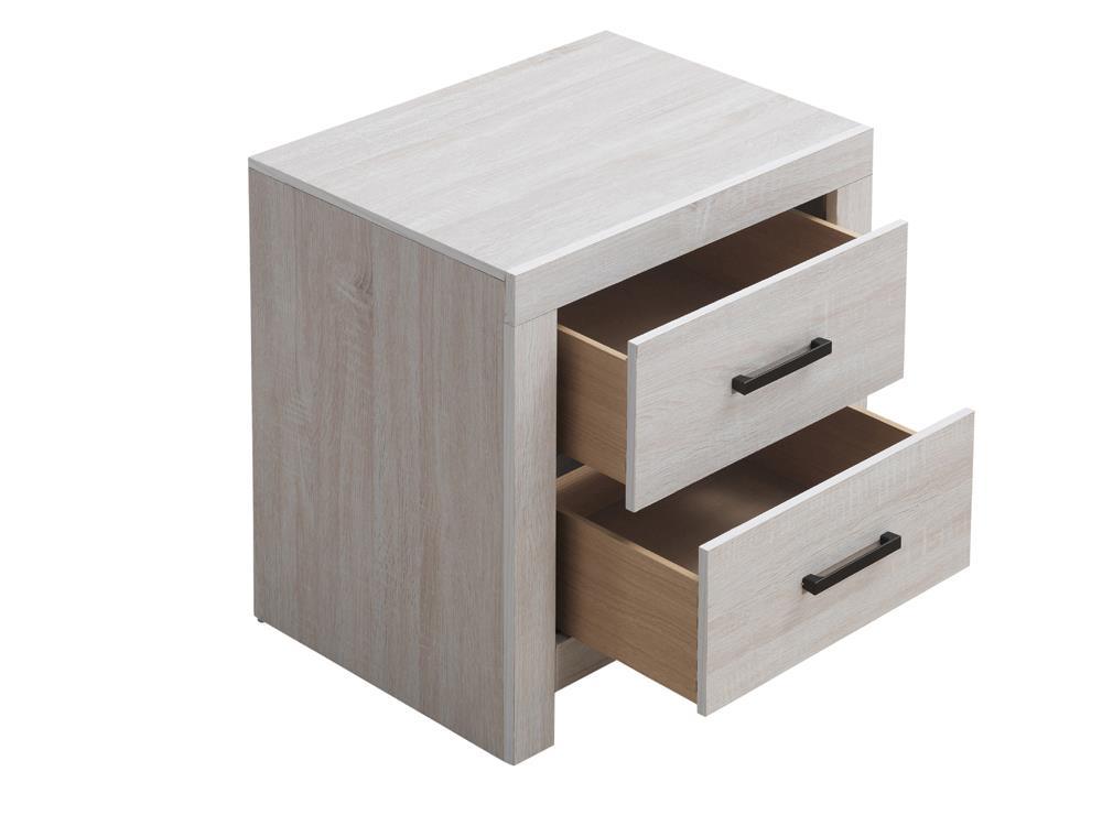 Brantford Coastal White 2-Drawer Nightstand by Coaster at Eve Furniture