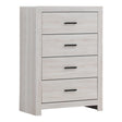 Brantford Coastal White 4-Drawer Chest by Coaster at Eve Furniture