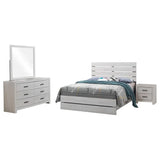 Brantford Coastal White 4-Piece Queen Panel Bedroom Set by Coaster at Eve Furniture