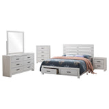 Brantford Coastal White 5-Piece Queen Storage Bedroom Set by Coaster at Eve Furniture