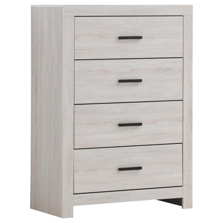 Brantford Coastal White 5-Piece Queen Storage Bedroom Set by Coaster at Eve Furniture