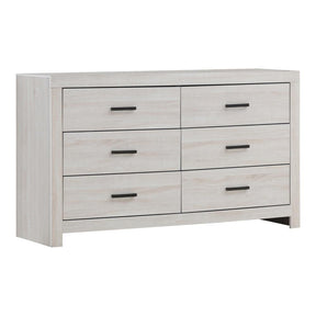 Brantford Coastal White 6-Drawer Dresser by Coaster at Eve Furniture