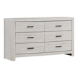 Brantford Coastal White 6-Drawer Dresser by Coaster at Eve Furniture