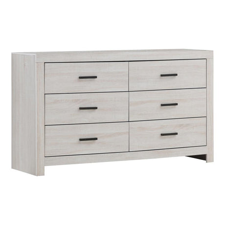 Brantford Coastal White 6-Drawer Dresser by Coaster at Eve Furniture