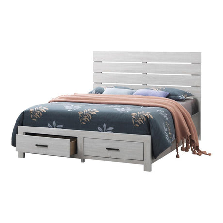 Brantford Coastal White Eastern King Storage Bed by Coaster at Eve Furniture