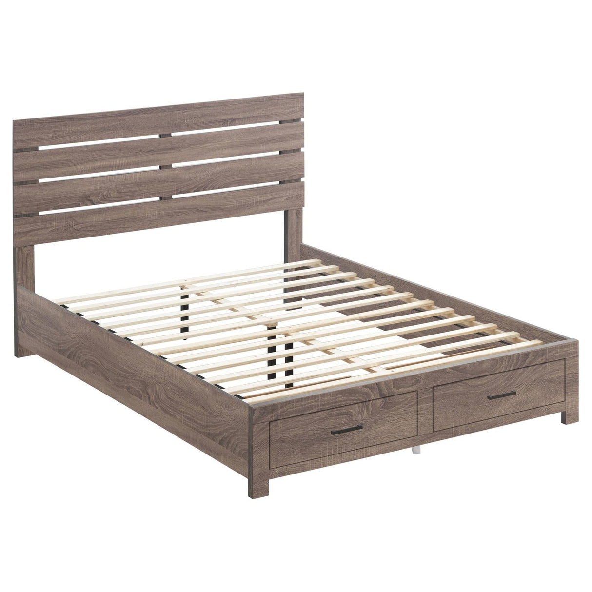 Brantford Barrel Oak Storage Platform Bedroom Set