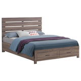 Brantford Barrel Oak Storage Platform Bedroom Set