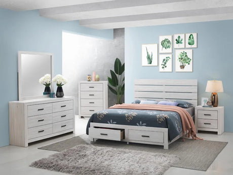 Brantford White 5-Piece Eastern King Bedroom Set by Coaster at Eve Furniture