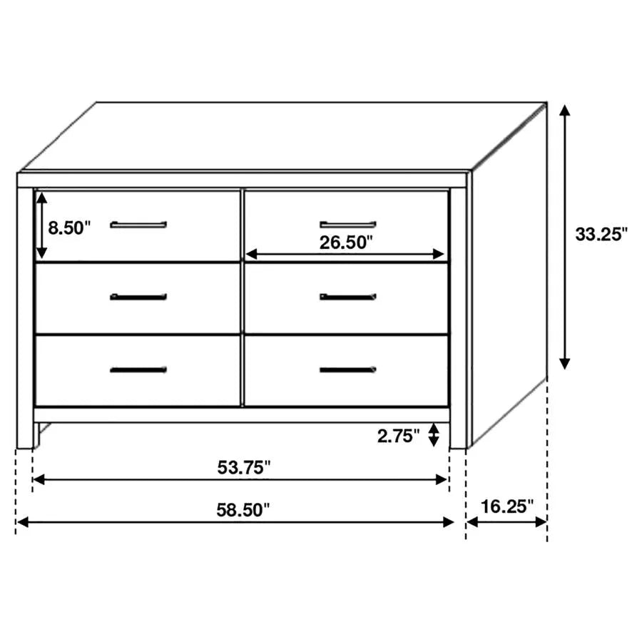 Brantford Coastal White 5-Piece Queen Panel Bedroom Set by Coaster at Eve Furniture