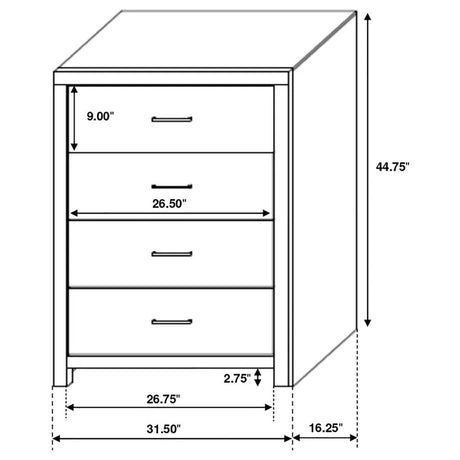 Brantford Coastal White 5-Piece Queen Panel Bedroom Set by Coaster at Eve Furniture
