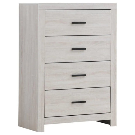 Brantford White Coastal Panel Bedroom Set by Coaster at Eve Furniture