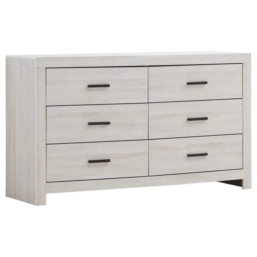 Brantford White Coastal Panel Bedroom Set by Coaster at Eve Furniture