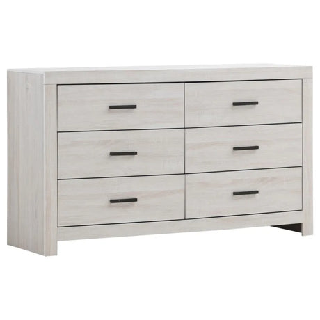 Brantford White Coastal Panel Bedroom Set by Coaster at Eve Furniture