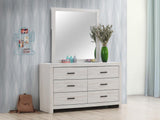 Brantford White Coastal Rectangle Dresser Mirror by Coaster at Eve Furniture