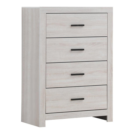Brantford Coastal White 4-Drawer Chest by Coaster at Eve Furniture