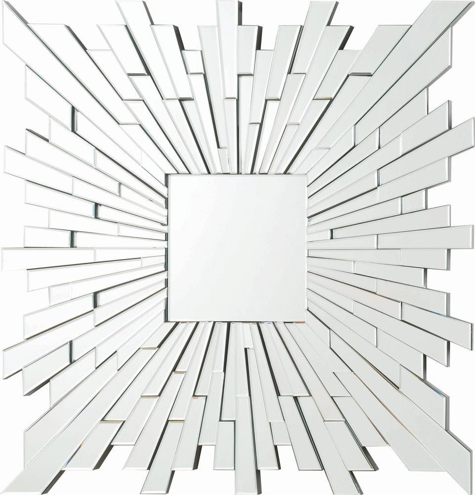 Brantley Silver Square Sunburst Wall Mirror